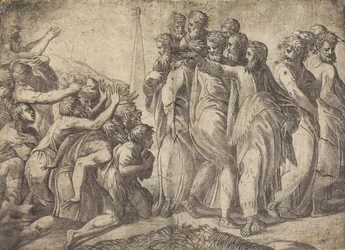Kristus parantaa spitaalisia, n. 1545 .