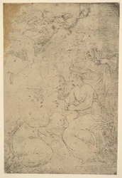 Pyhän Katariinan mystinen avioliitto, n. 1550.