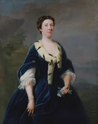 Lady Oxendenin muotokuva (öljy kankaalle)