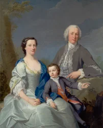 Sir Robert ja Lady Smyth poikansa Herveyn kanssa