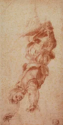 Pahat hahmot; piirustus Andrea del Sarto. Piirustus- ja grafiikkakaappi, Uffizi-galleria, Firenze