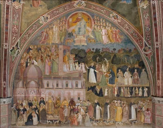 Via Veritatis, militantti ja voittoisa kirkko (Le chemin de verite, militantti Eglise et triomphante) - Andrea di Bonaiuton Cappellone degli Spagnolin fresko