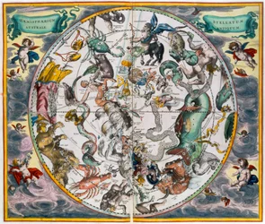 Taivaan eteläisen pallonpuoliskon kartta, 1660-1661