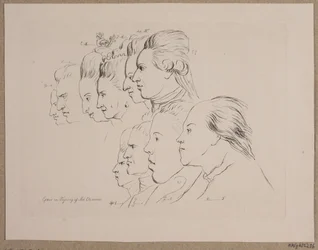 10 muotokuvaa: Enevold Brandt, Johann Friedrich Struensee, Caroline Mathilde, Julieane Marie, perinnöllinen prinssi Frederik, Christian VII, Marie Jeanne Clemens, J. F. Clemens, Jens Juel ja Nicolai Abildgaard