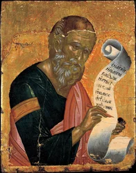 Pyhä Johannes Evankelista kirjoittamassa Ilmestyskirjaansa, noin 1455