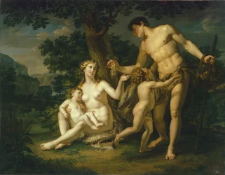 Aadam ja Eeva lasten kanssa puun alla, 1803