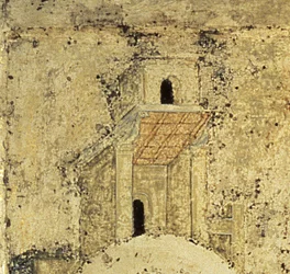Yksityiskohta taulusta Pyhä kolminaisuus, 1420-luku (tempera paneelille) (yksityiskohta) (ks. 39517)