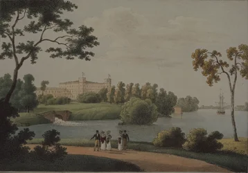 Näkymä Main Gatchina -palatsille, 1821