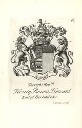 Oikeanpuoleisen Henry Bowes Howardin vaakuna ja vaakuna