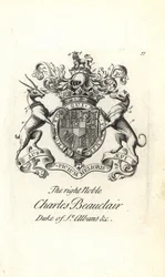 Oikeanpuoleisen Charles Beauclerkin vaakuna ja vaakuna