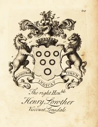 Oikeanpuoleisen Henry Lowtherin, 3. varakreivi Lonsdalen (1694-1751) vaakuna