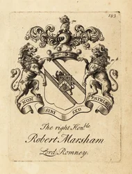 Oikeanpuoleisen Robert Marshamin, Lord Romneyn vaakuna