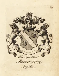Oikeuskunnan vaakuna, kunnianarvoisa Robert Petre, Lord Petre, 8. Baron Petre
