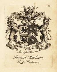 Oikeanpuoleisen vaakuna. Kunnia Samuel Masham, Lord Masham