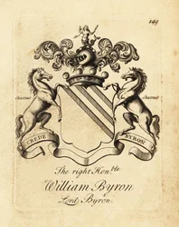 Oikeanpuoleisen William Byronin vaakuna, Lord Byron, 4. Baron Byron (1670-1736)