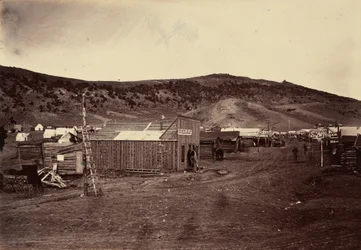 Lautanen 29. Bear River City, lähellä hiilikenttiä,1869 (kuva).