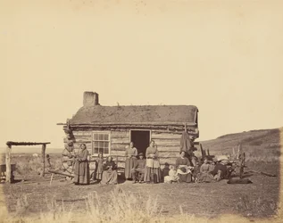 Lautanen 48. Mormoniperhe, Great Salt Lake Valley,1869 (kuva).