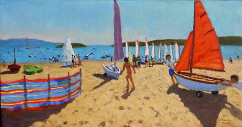 Veneen työntäminen ulos, Abersoch, 2016,