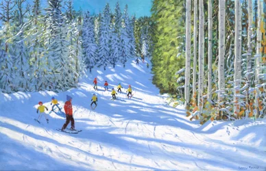 Hiihto Samoensissa, Ranska, 2019 (öljy kankaalle)