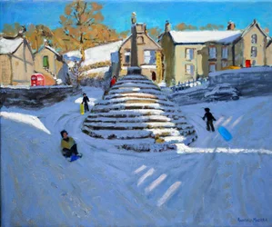 Talvi, Bonsall Village, 2014 (öljy kankaalle)