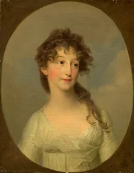 Mahdollisesti Franciska Krasinska, Courlandin herttuatar, noin 1790 (öljy kankaalle).