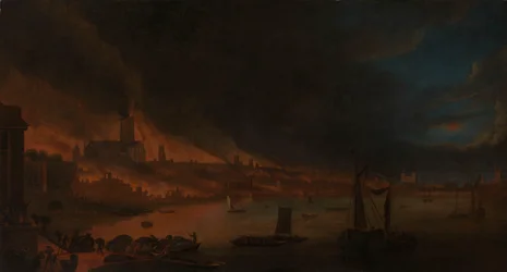 Lontoon suuri palo, n. 1666-1700 (öljy kankaalle)