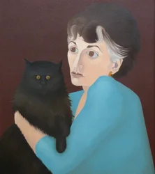 Nainen kissan kanssa, 1982