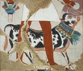 Kopio seinämaalauksesta Heqareshun yksityishaudasta 226, Thebes I, 1, 327, 1900-luku