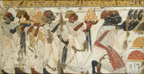 Kopio seinämaalauksesta Huyn yksityishaudasta 40, Thebes I,1, 75-78, 1900-luku