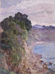 Kalliot Sanaryn rannikolla, Provence (öljy kankaalle) (öljy kankaalle)