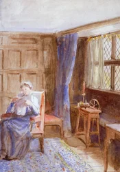 "Nainen lukee kirjettä", n. 1864-1930