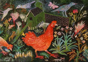 Punaisen kanan juoksu, 2018 (akryyli)
