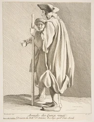 Sokea mies Quinze-Vingtsin sairaalasta, 1738.