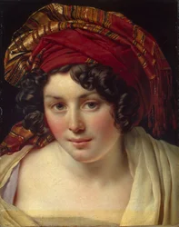 Naisen pää turbaanissa, noin 1820