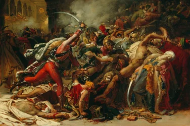 Luonnos Kairon kapinasta, noin 1810.