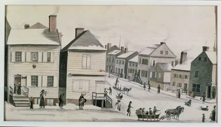The Corner of Warren ja Greenwich Street, 1809