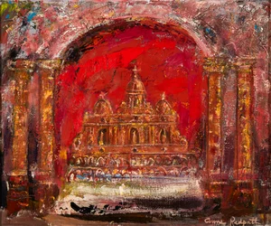 Kirkossa, St. Paul (öljy kankaalle)