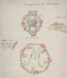 Koristekuvioita posliinille, 1700-luku.
