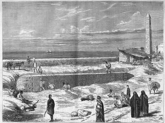Arkeologit Egyptissä: neulat (obeliskit) Kleopatrasta Aleksanteriin. Kaiverrus "Maailmankaikkeudessa"