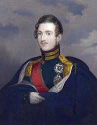 Constantin Pavlovitch, grand-duc de Russie ou Constantin Pavlovitch Romanov - Venäjän suurruhtinas Konstantin Pavlovitš (1779-1831) - Nimetön - 1825 - Kuparikaiverrus, akvarelli - 15,8x12,6 - Yksityiskokoelma