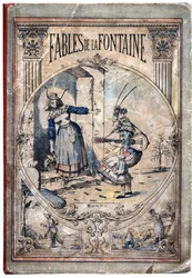 Peite. Jean de LA FONTAINE (Lafontaine) (1621-1695) anonyymi kuvitus Les Fablesille. Kuvaus Pont-a-Moussonista, noin 1880. Yksityinen kokoelma.