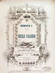 N Paganinin Sonata 1, op 2:n nuotisen kansikuva