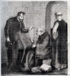Diogo Inácio de Pina Manique (1733-1805), portugalilainen tuomari. Hän vastustaa Portugalin vapaamuurariutta. Kaiverrus vuodelta 1879 Pierre Zacconen (1817-1895) teoksessa "Salaisten, poliittisten ja uskonnollisten yhdistysten historia"