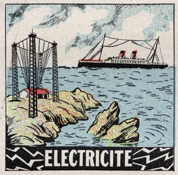 Eetteri (materiaali): Electricite. Anonyymi kuva vuodelta 1925. Yksityinen kokoelma.