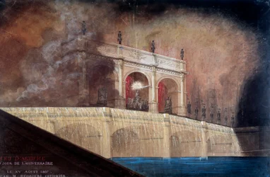 Claude Ruggierin ilotulitus Pariisissa 15.8.1807 Levy anonyymin maalauksen jälkeen. 1807 Pariisi, Musee Carnavalet