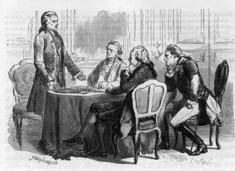 Jacques Mallet du Pan 1749-1800 - sveitsiläinen toimittaja ja poliittinen propagandisti Frankfurtin konferenssissa - vuonna 1792 hän lähti Pariisista Saksaan Louis XVI:n toimeksiannosta lähetystyöstä veljiensä ja Ranskaa vastaan liittoutuneiden hallitsijoi