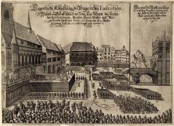 Kolmikymmenvuotinen sota - 27 tšekkiläisen aatelismiehen teloitus Prahan Vanhankaupungin aukiolla 21. kesäkuuta 1621