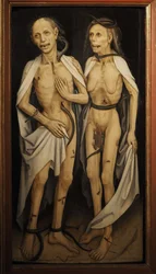 Pois lähteneet rakastajat. Nimetön, noin 1470 (Öljy puulle)