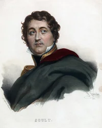 Marsalkkakenraali Nicolas Jean de Dieu (Jean-de-Dieu) Soult - Nimetön - 1835 - Litografia, akvarelli - 32x24 - Yksityiskokoelma