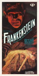 Elokuvajuliste ""Frankenstein"" - Nimetön. Värilitografia
